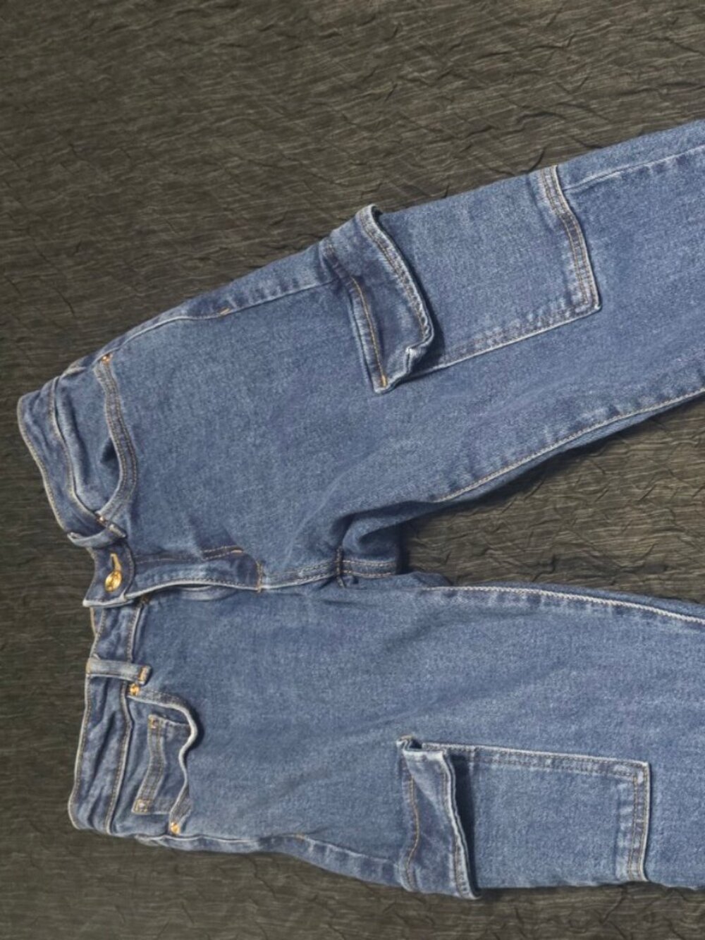 Michael Kors Selma Women Size 6 Skinny Cargo Jeans Blue Stretch Denim Pants